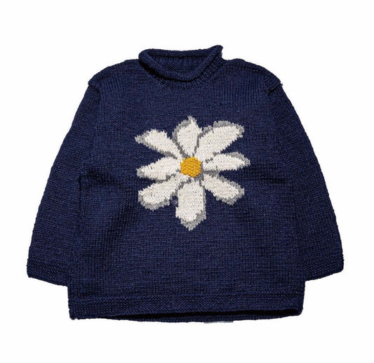 MacMahon Knitting Mills Roll Neck Knit Flower